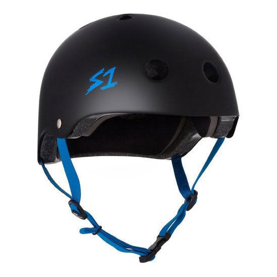 S-One Lifer Helmet / Black Matte (Cyan Straps)