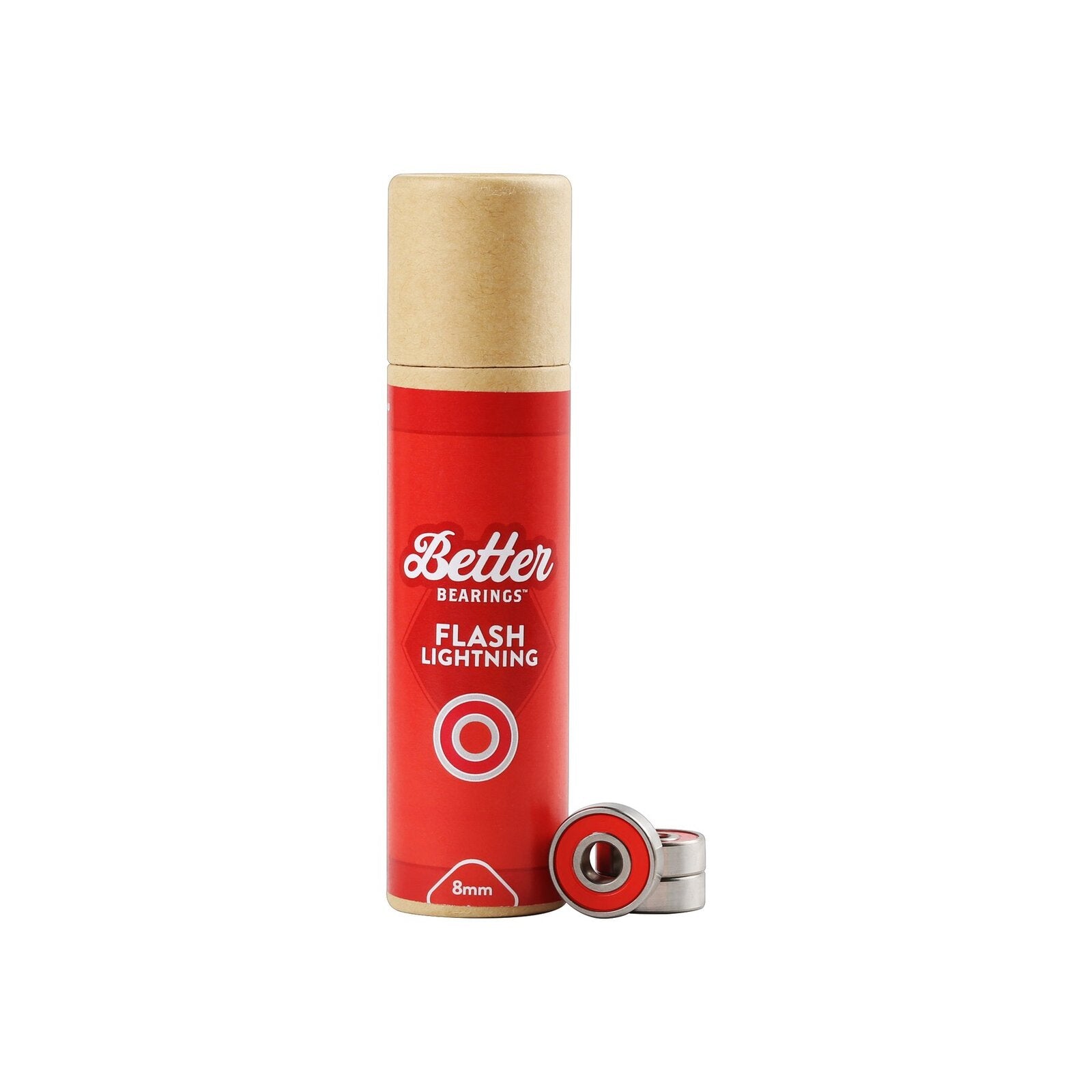 Better Bearings Flash Lightning Ceramics (16 Pack) / Red / 8mm