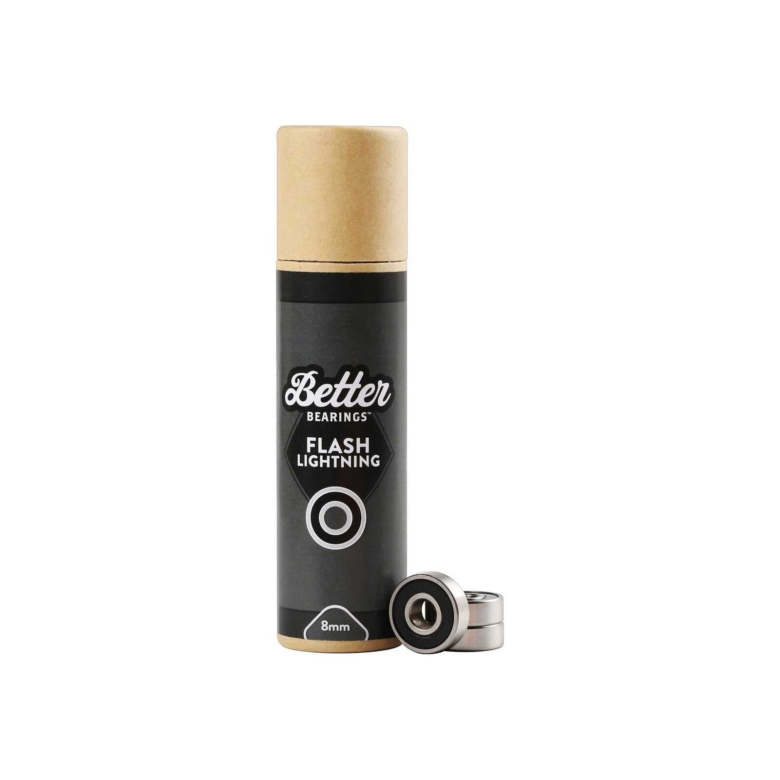 Better Bearings Flash Lightning Ceramics (16 Pack) / Black / 8mm