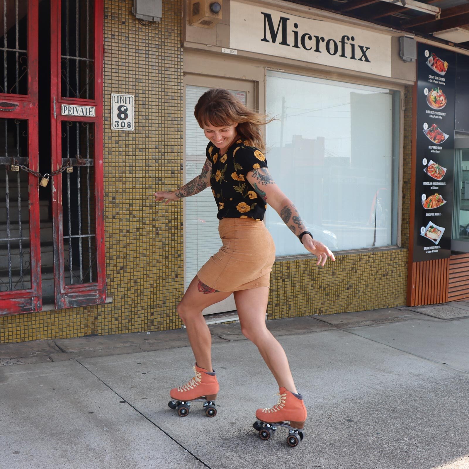 Chuffed Wanderer Roller Skates / Peach Pink