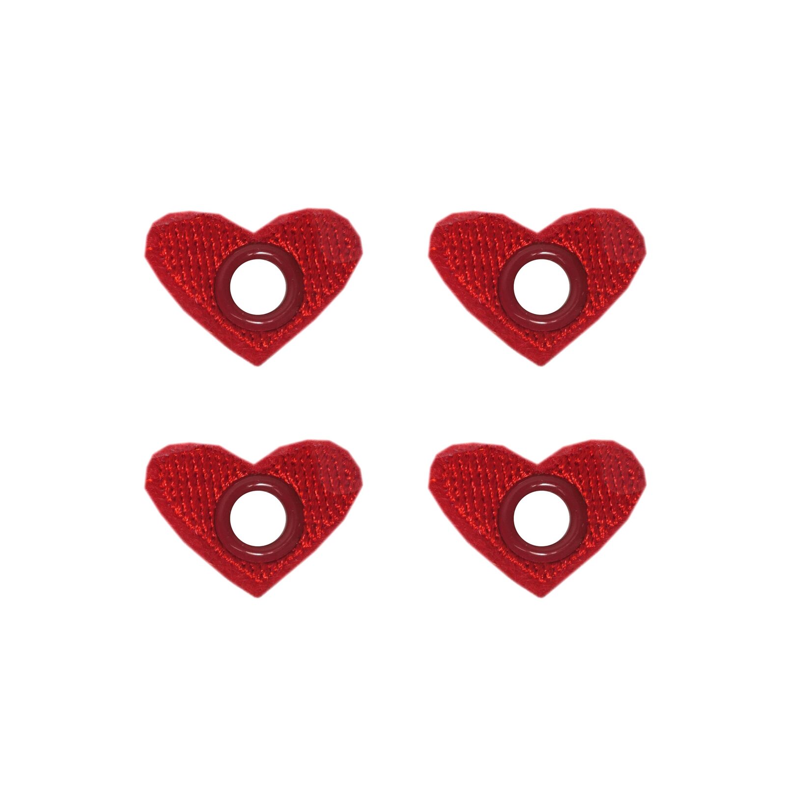 Elsies Embroidered Skate Accessories (4 Pack) / Mini Red Hearts