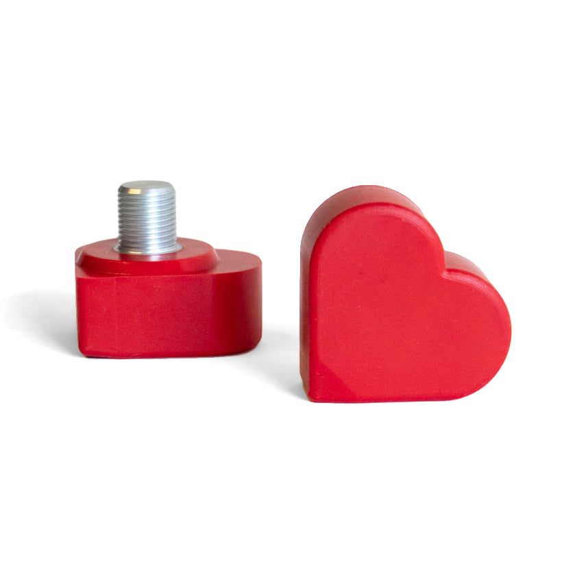 Grindstone Heartstopper Adjustable Toe Stops / Hot Rod Red / Short