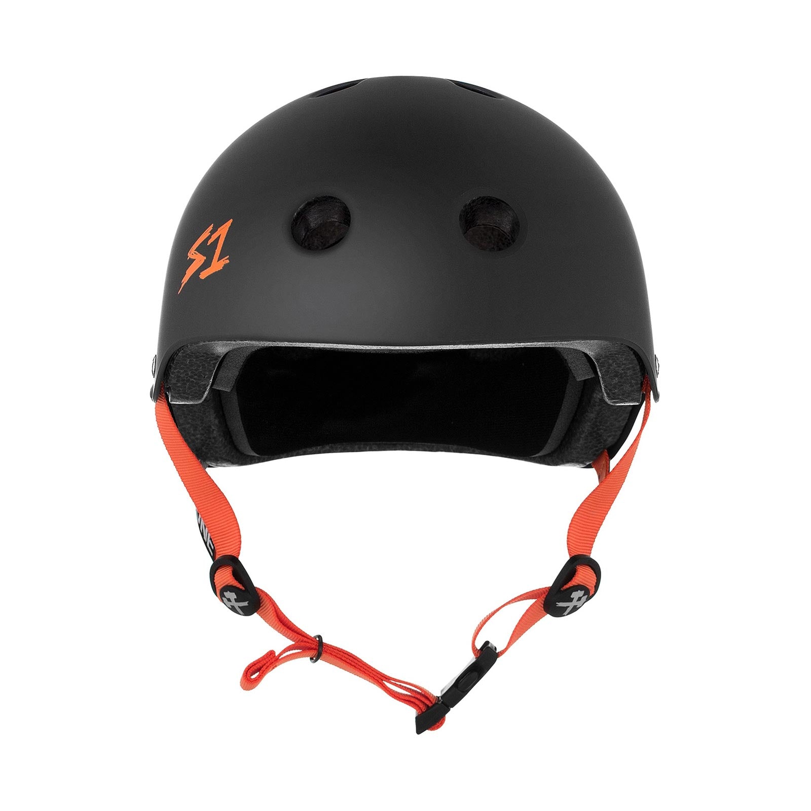 S1 Lifer Helmet (Certified) / Black Matte (Orange Straps)