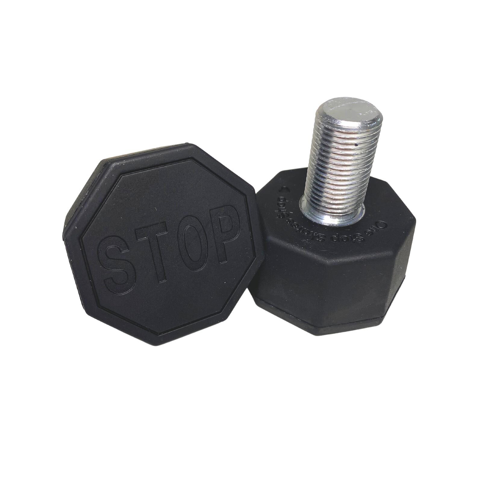 One Stop Adjustable Toe Stops / Black