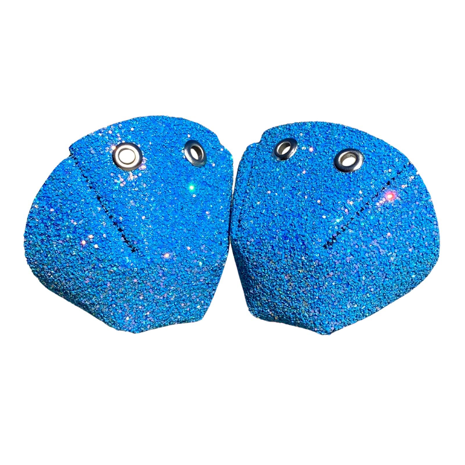 One Stop Vegan Toe Guards / Azure Blue Iridescent Glitter