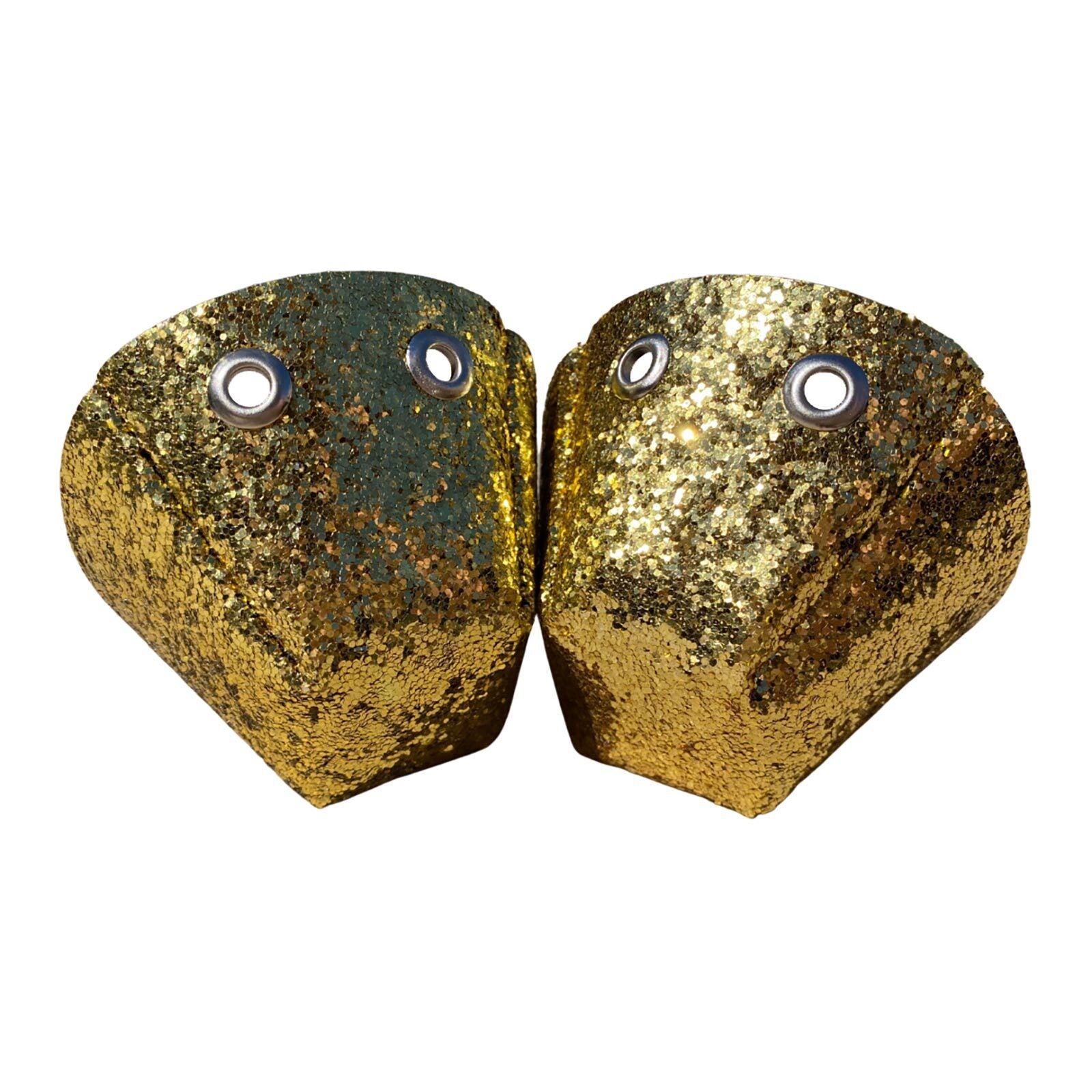 One Stop Vegan Toe Guards / Gold Chunky Glitter