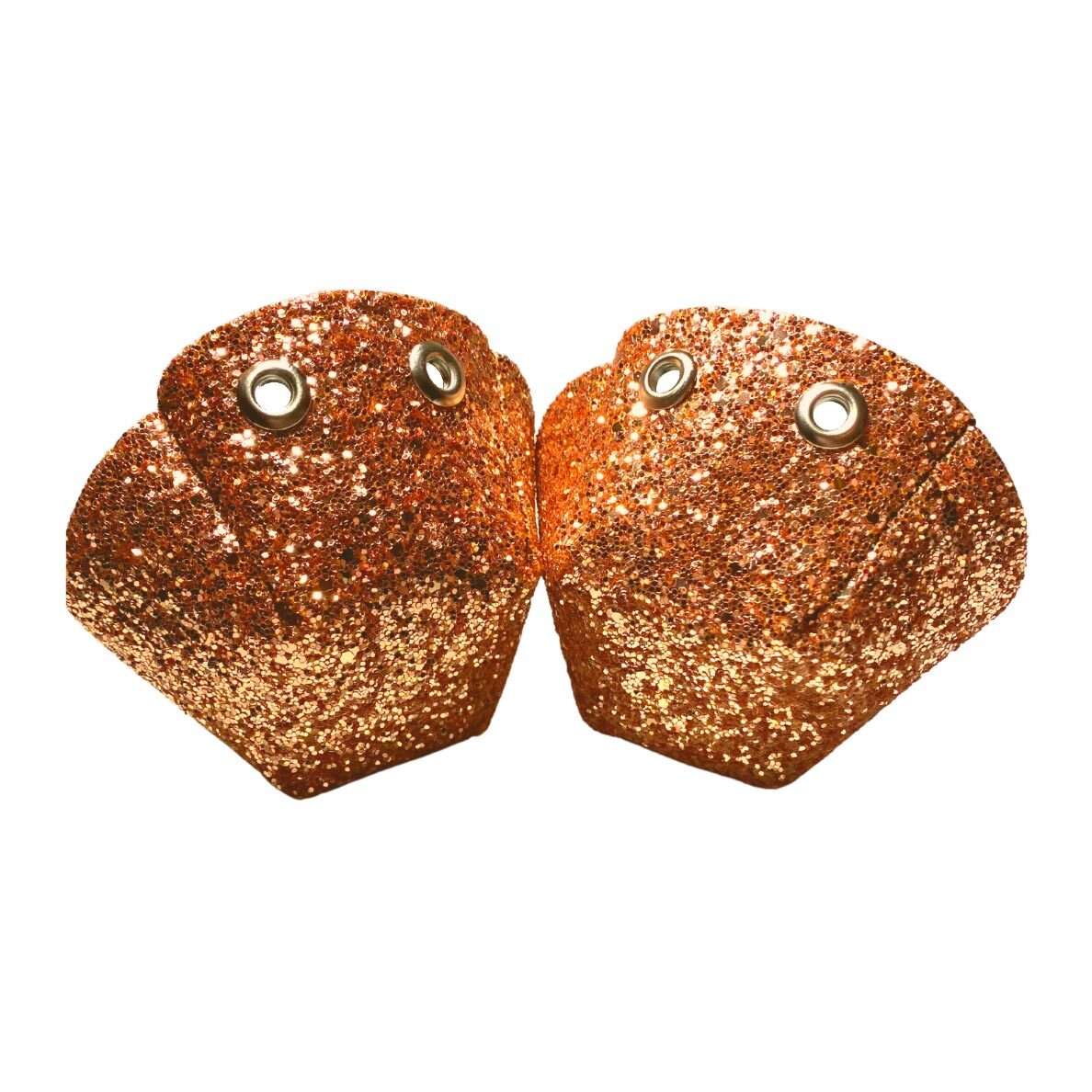 One Stop Vegan Toe Guards / Copper Chunky Glitter