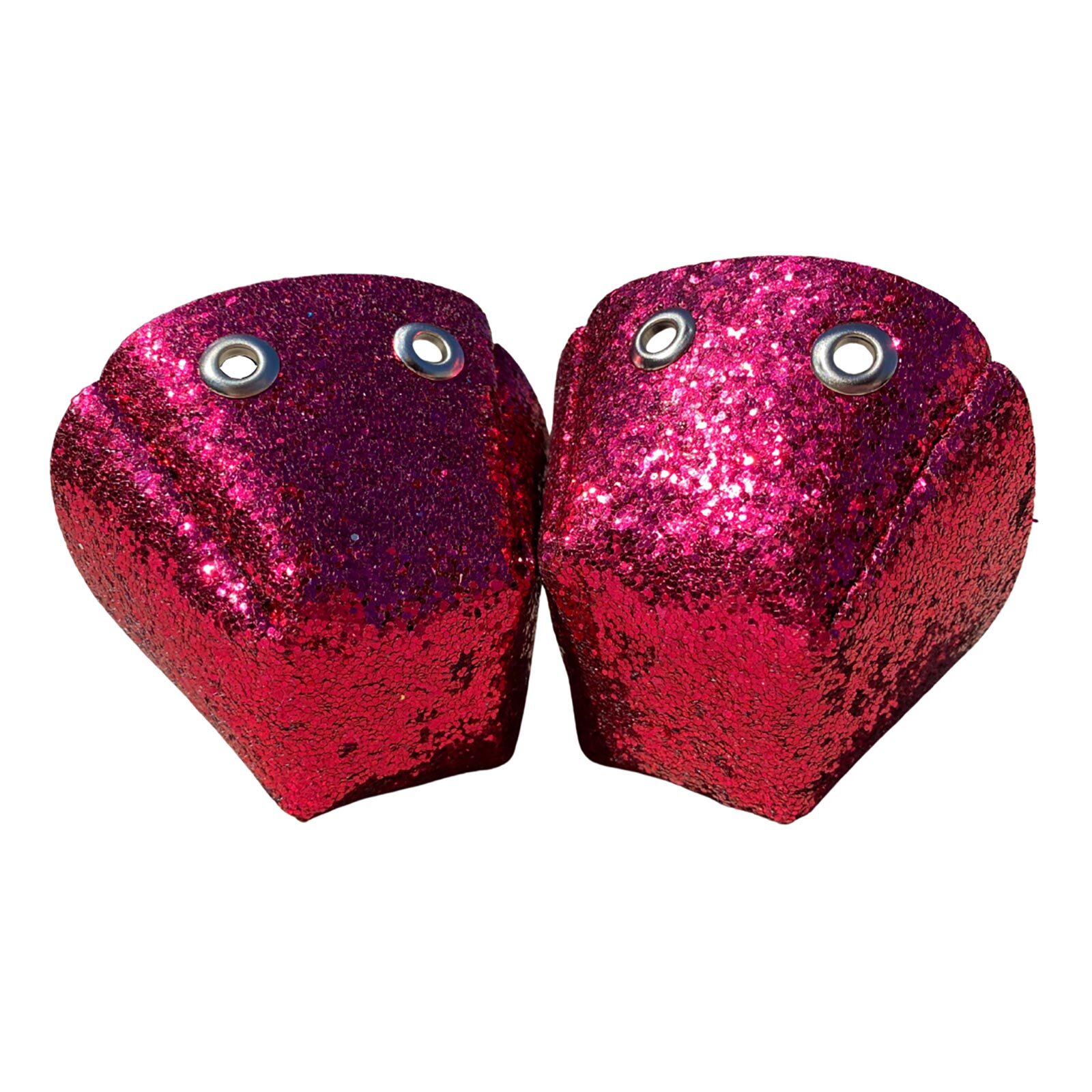 One Stop Vegan Toe Guards / Magenta Chunky Glitter