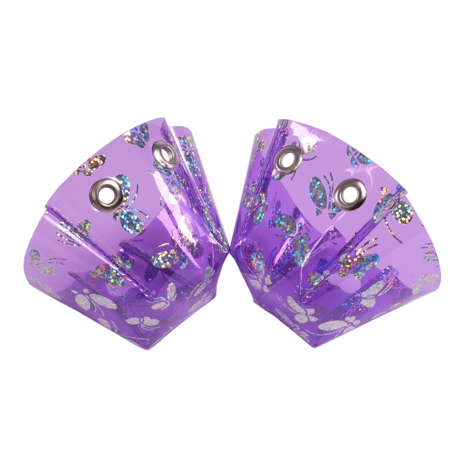 One Stop Vegan Toe Guards / Purple Butterfly Holographic Jelly