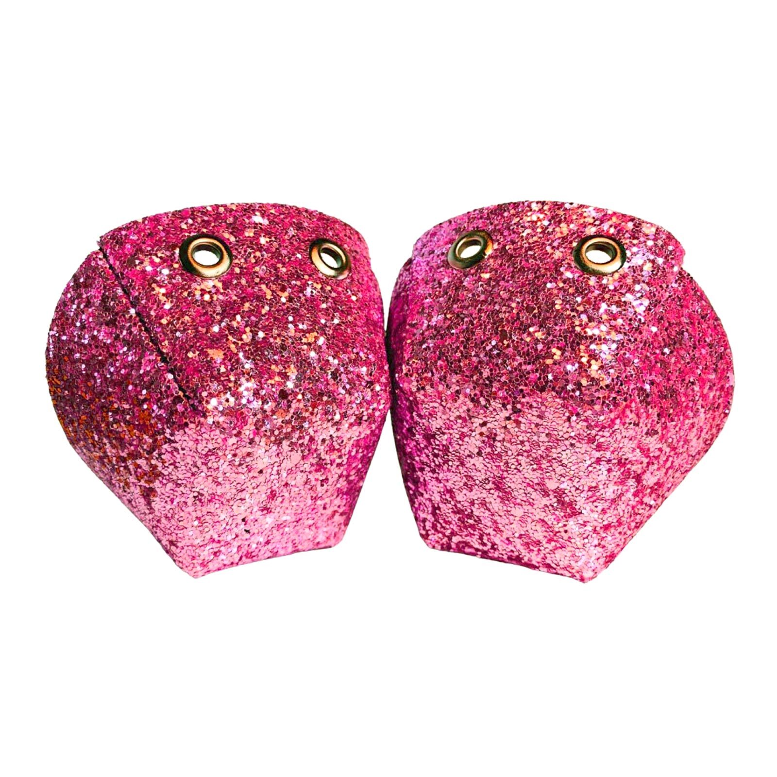 One Stop Vegan Toe Guards / Pink Chunky Glitter
