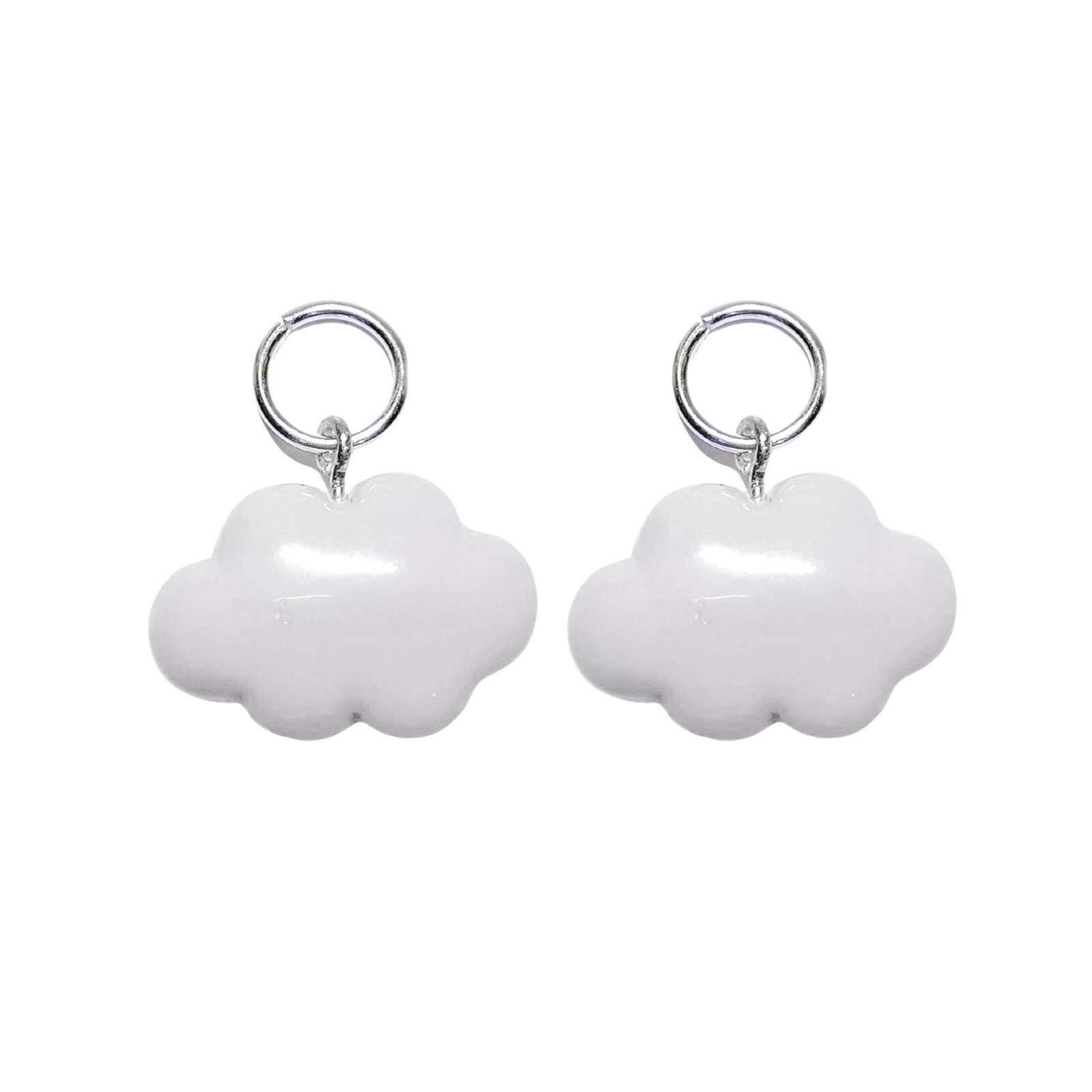 One Stop Cloud Skate Charm (Pair) / White