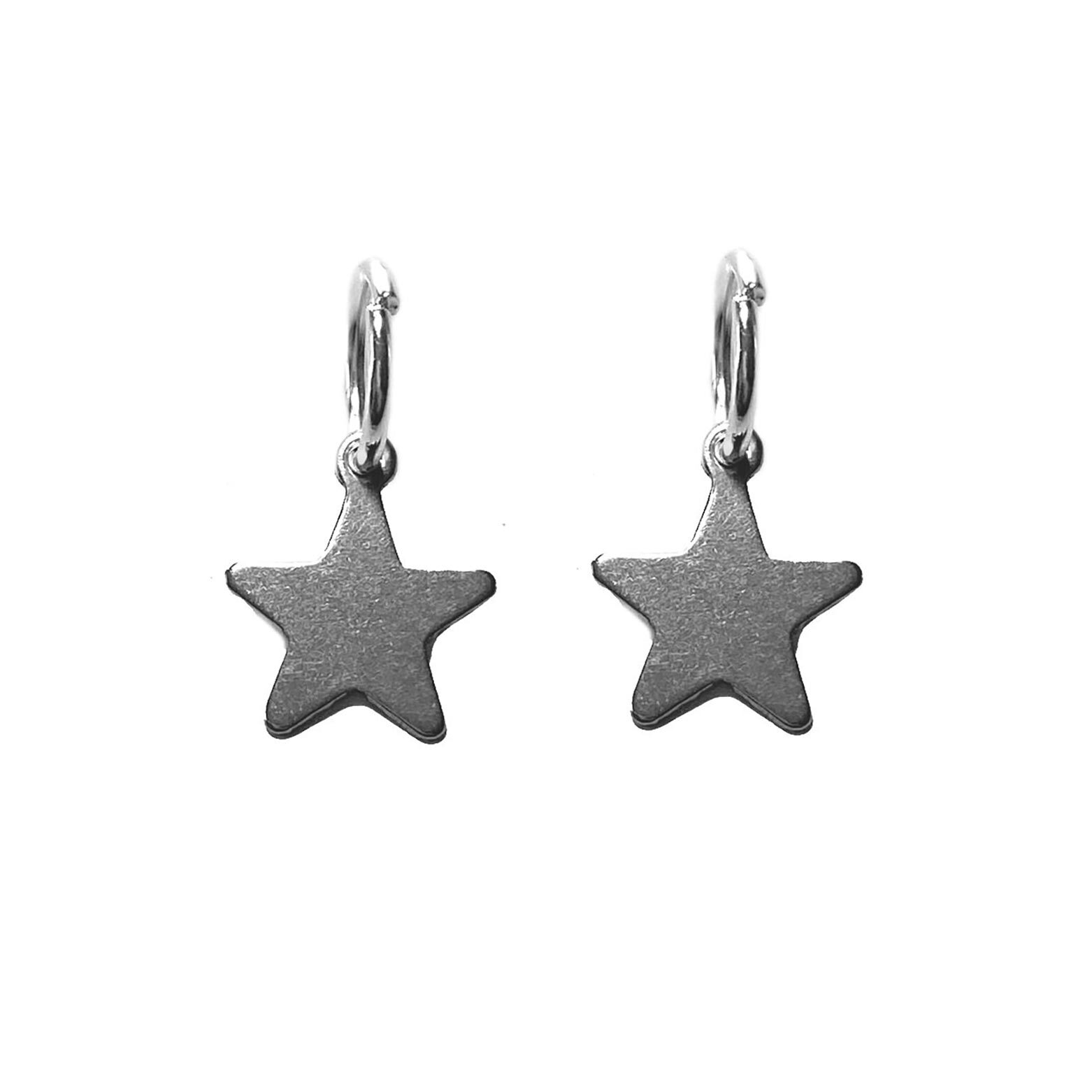 One Stop Star Skate Charm (Pair) / Silver