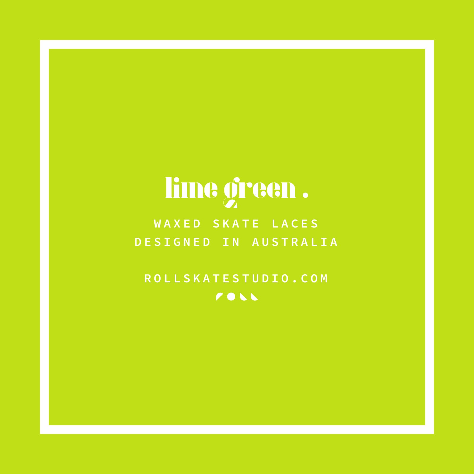 Roll Waxed Skate Laces / Lime Green