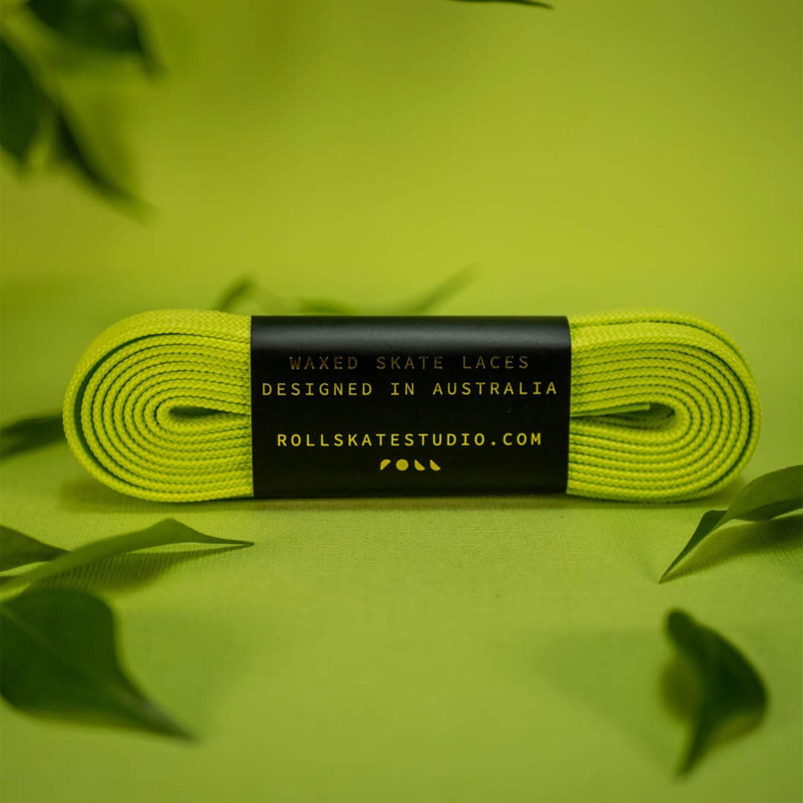 Roll Waxed Skate Laces / Lime Green