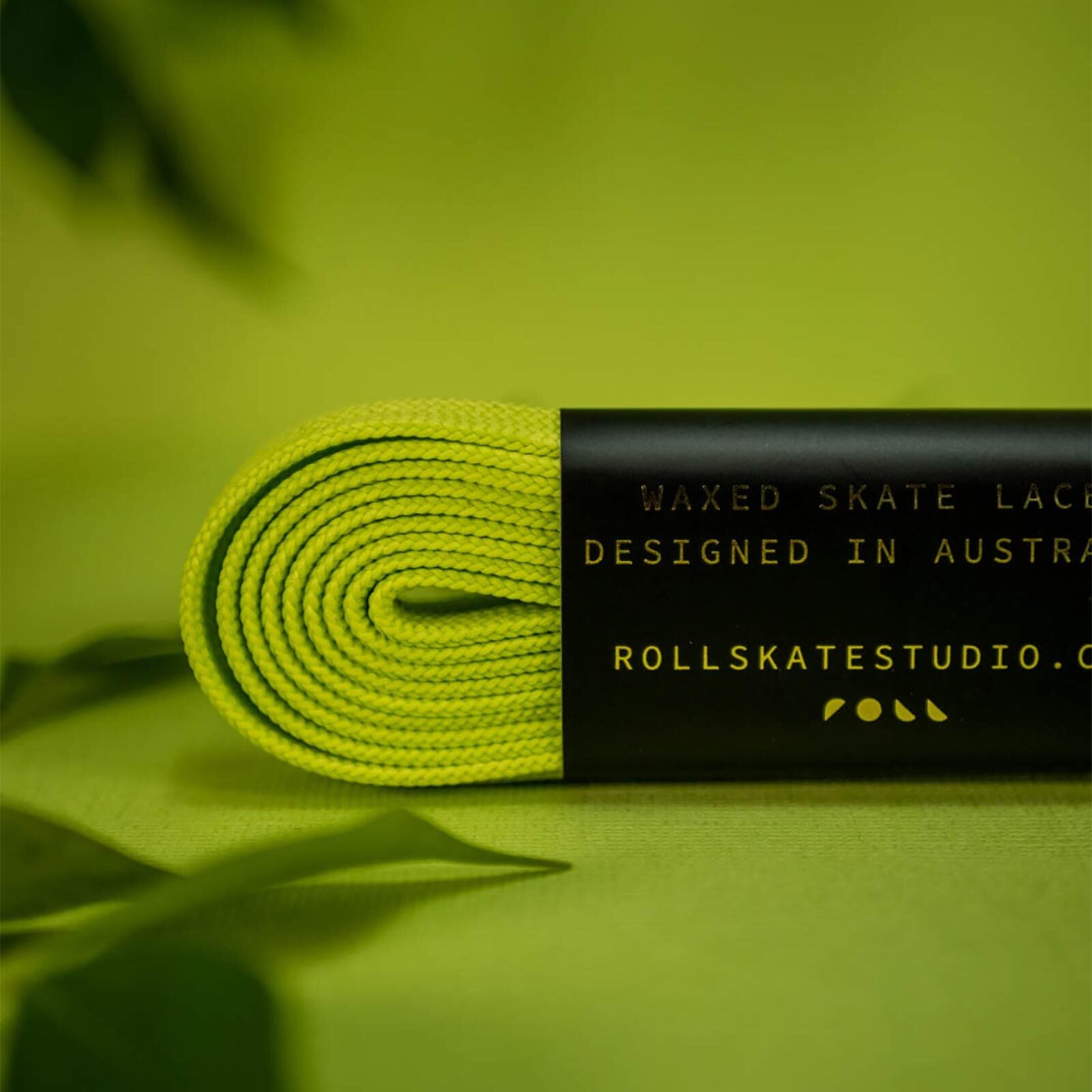 Roll Waxed Skate Laces / Lime Green