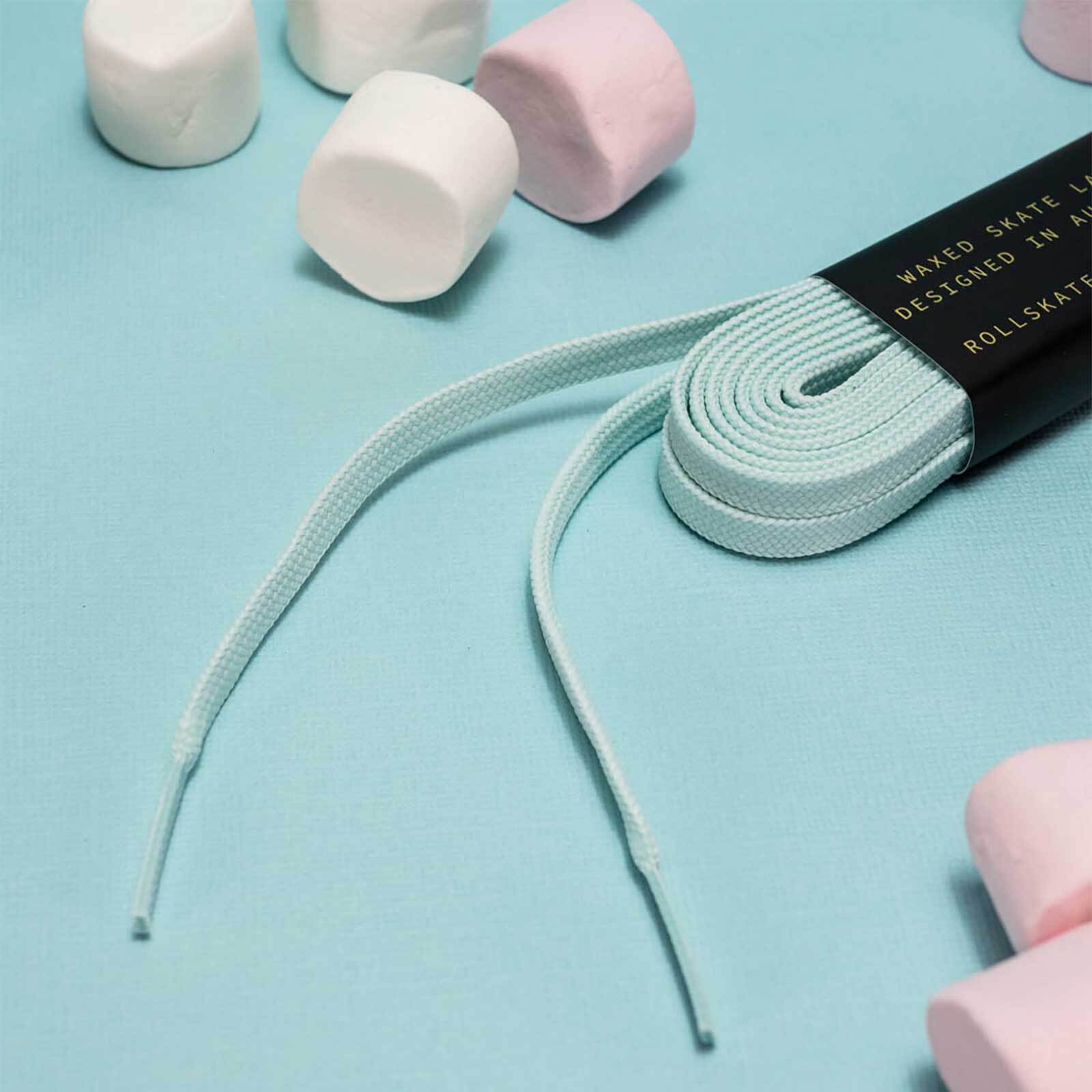 Roll Waxed Skate Laces / Pastel Blue