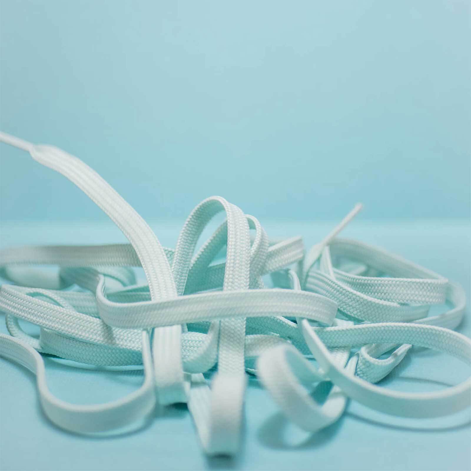 Roll Waxed Skate Laces / Pastel Blue