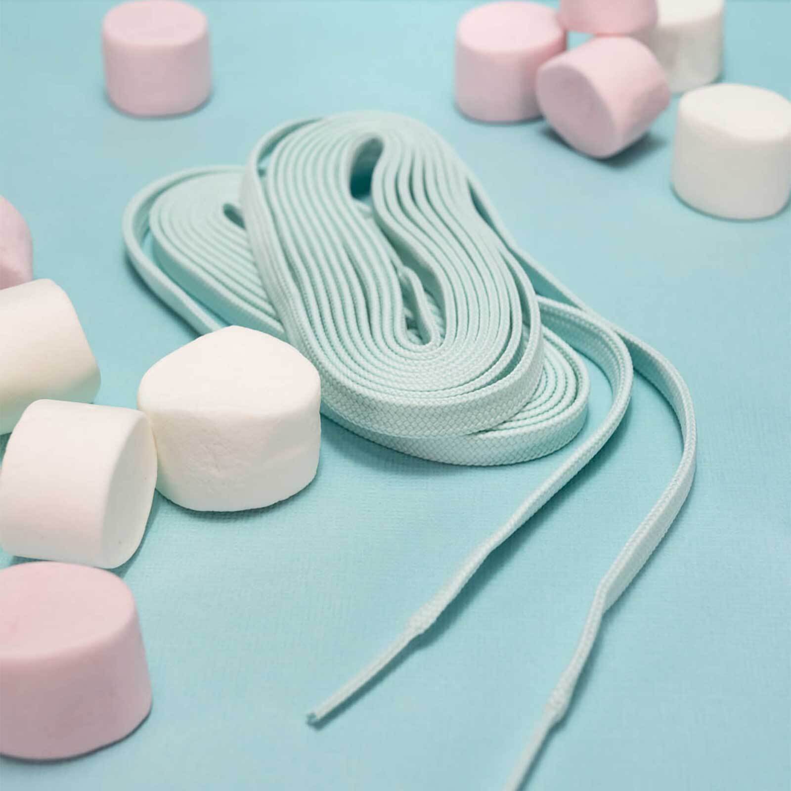 Roll Waxed Skate Laces / Pastel Blue