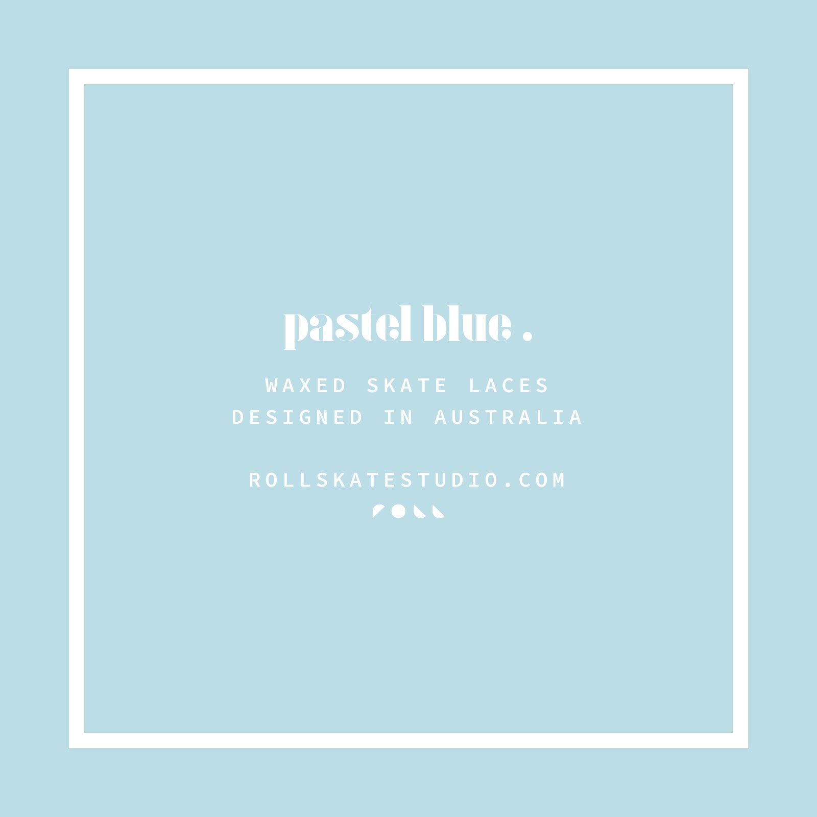 Roll Waxed Skate Laces / Pastel Blue