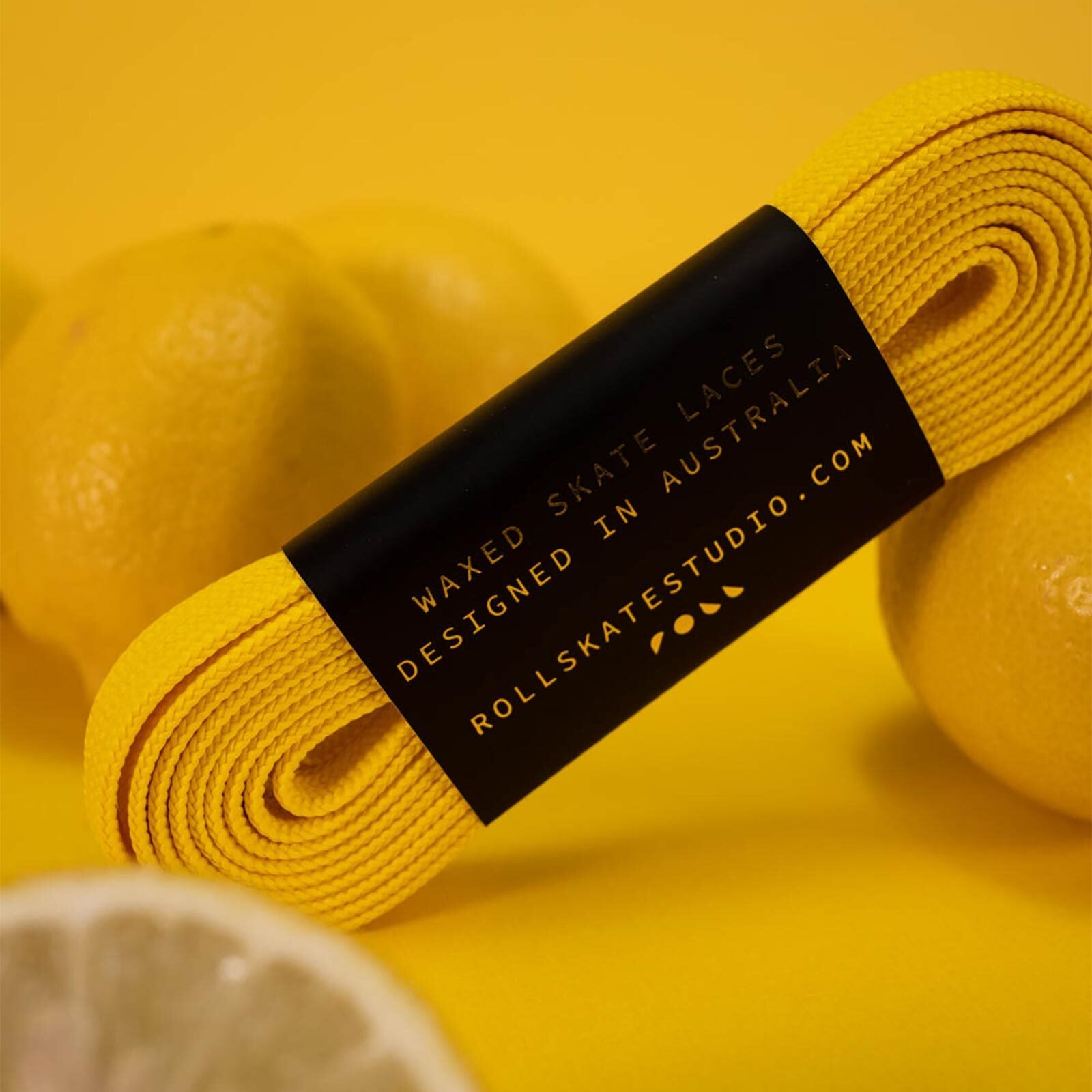 Roll Waxed Skate Laces / Yellow