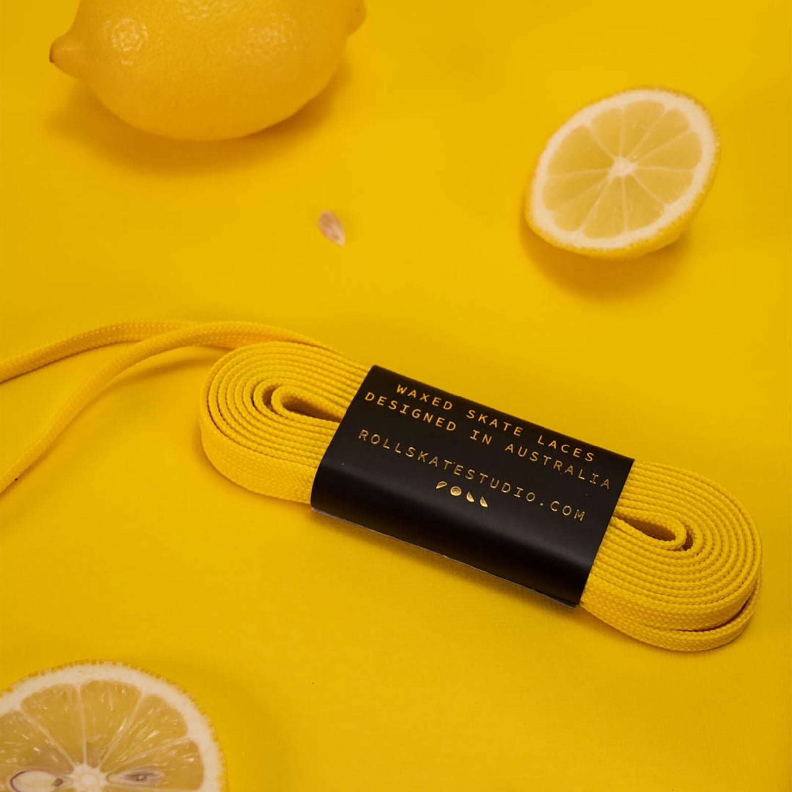 Roll Waxed Skate Laces / Yellow