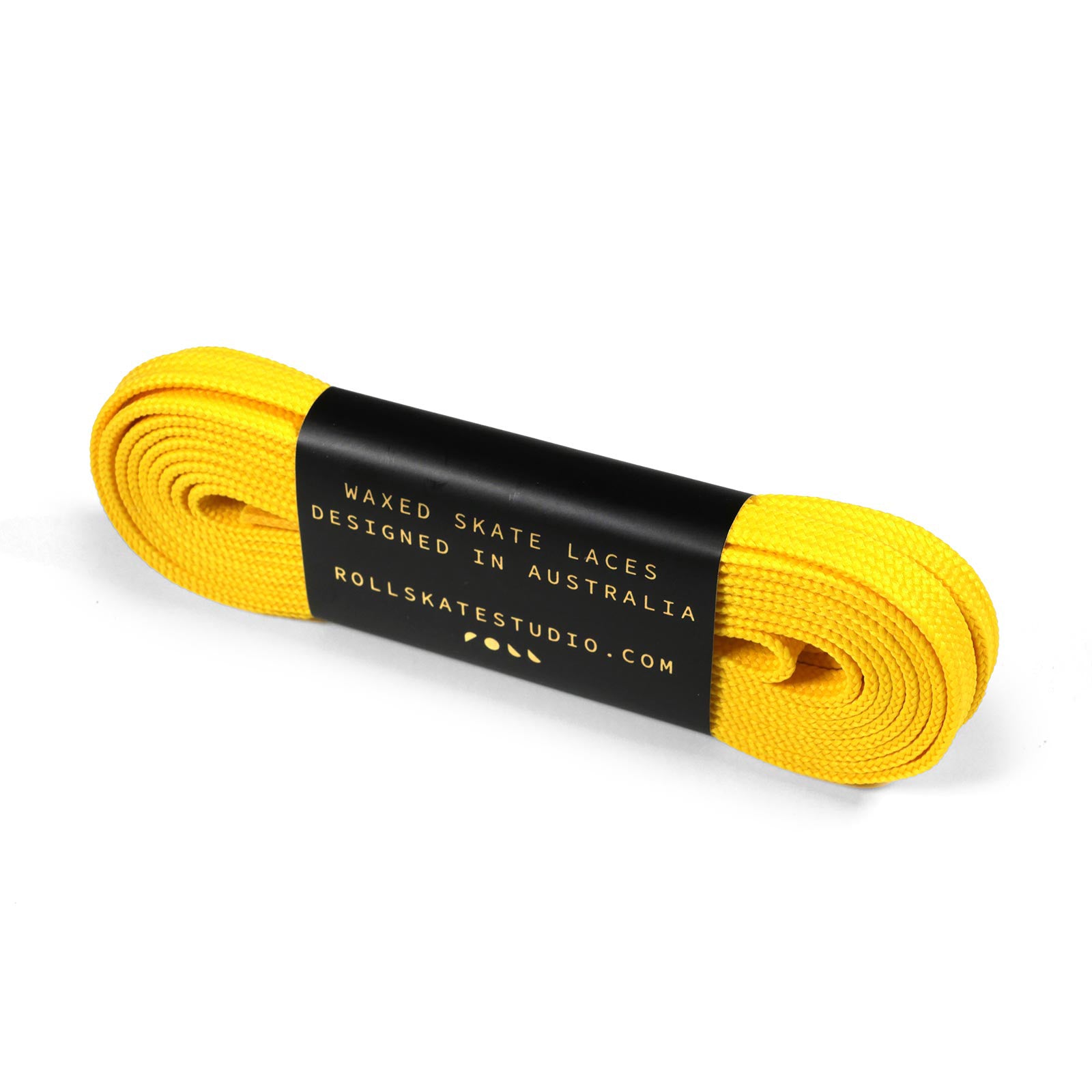 Roll Waxed Skate Laces / Yellow / 96in (244cm)
