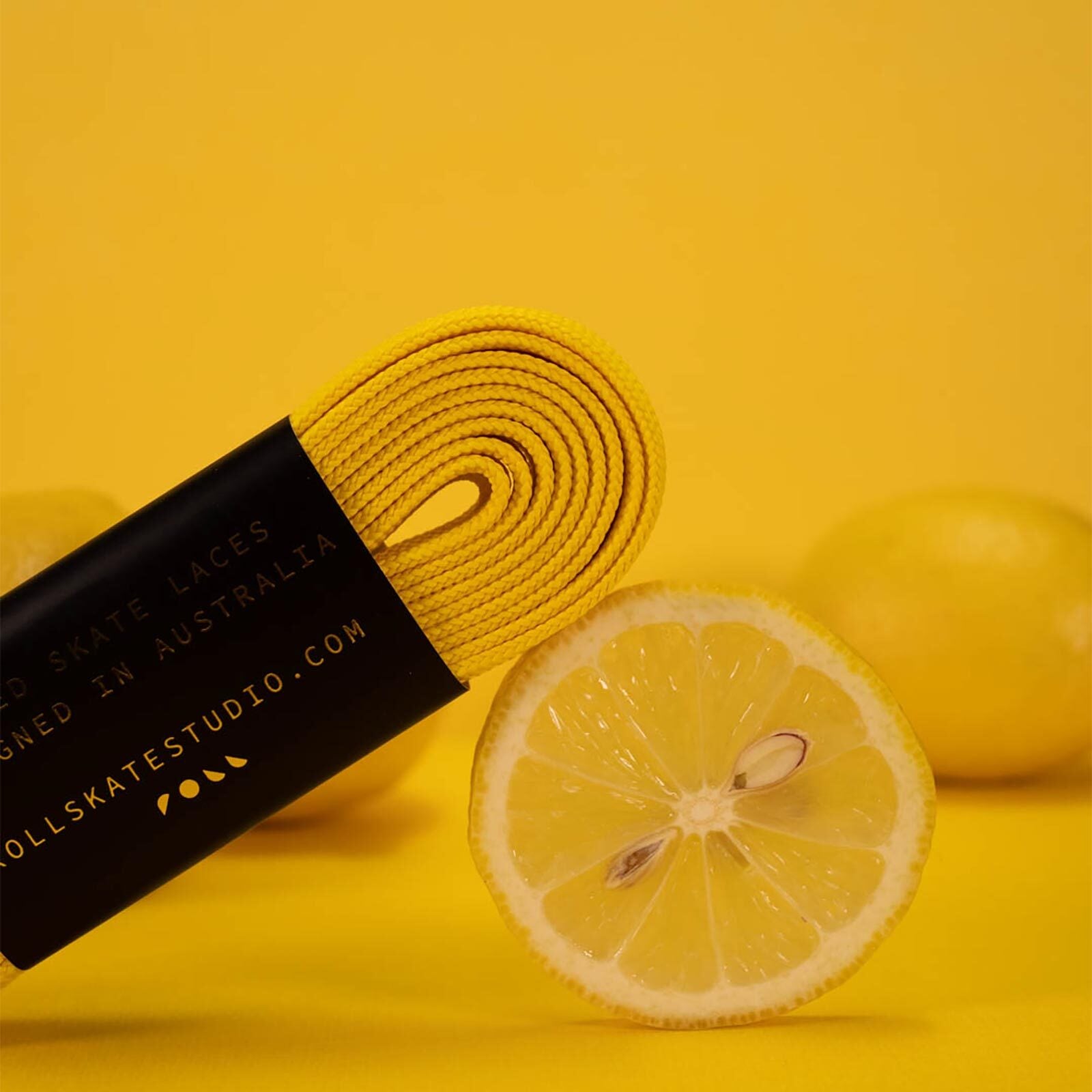 Roll Waxed Skate Laces / Yellow