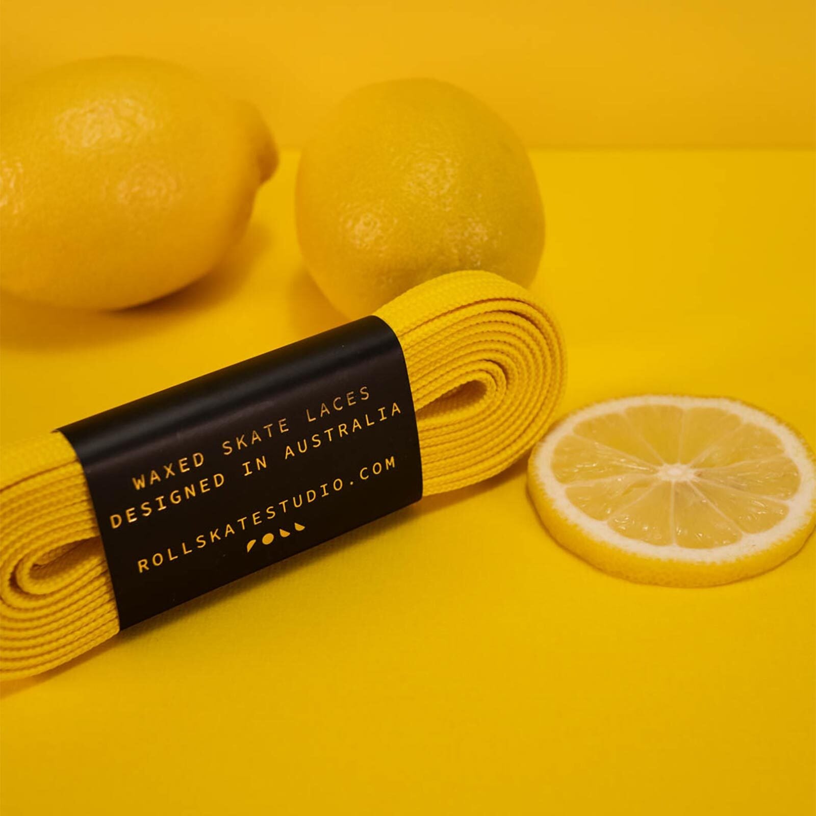Roll Waxed Skate Laces / Yellow