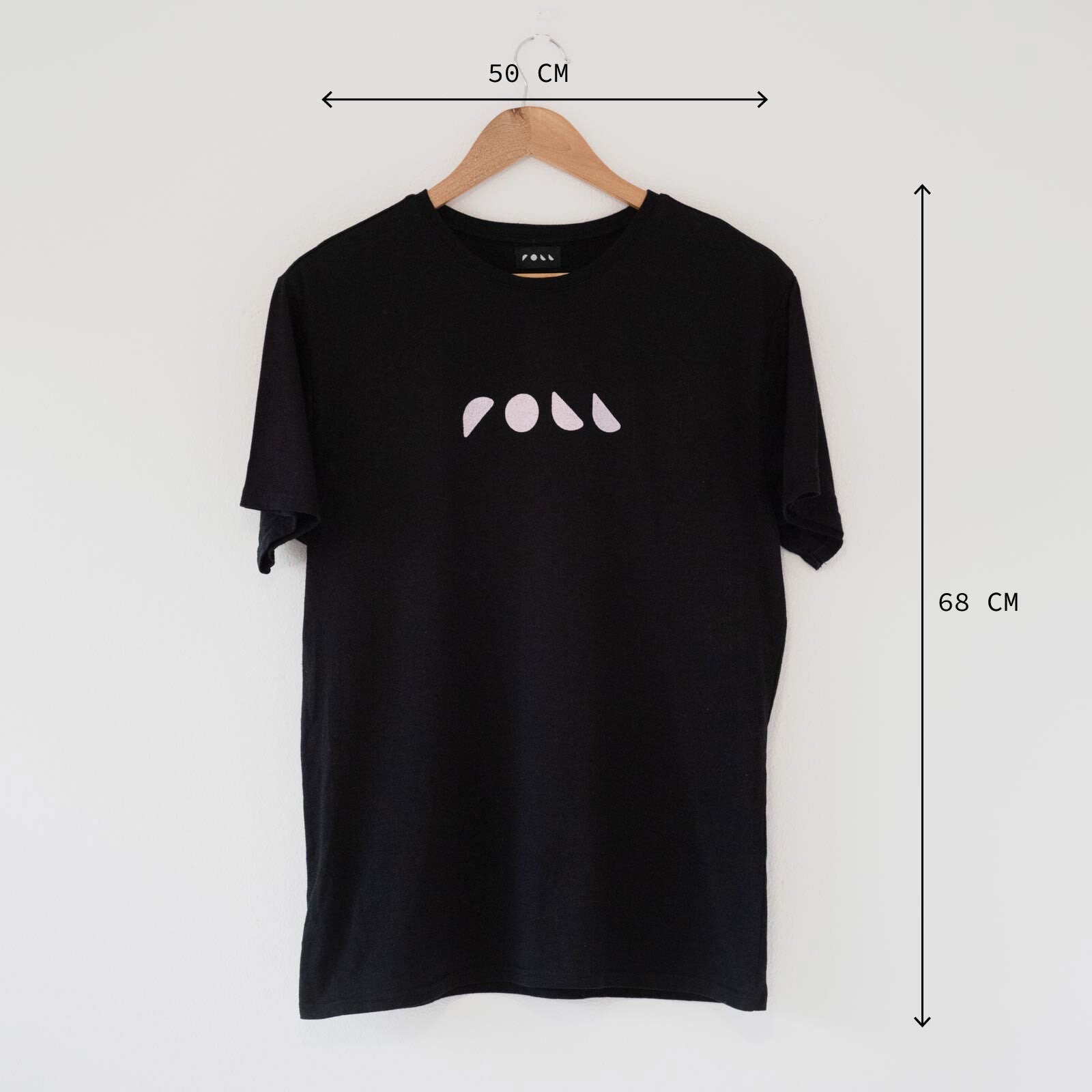 Roll Upcycled / Logo Tee / Black / S