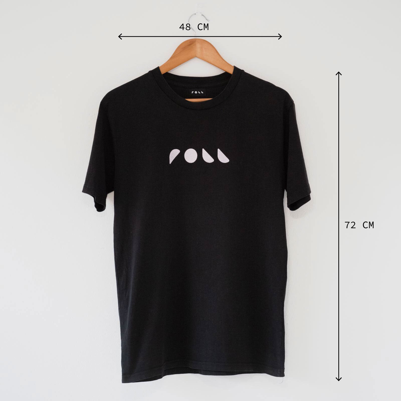 Roll Upcycled / Logo Tee / Black / S