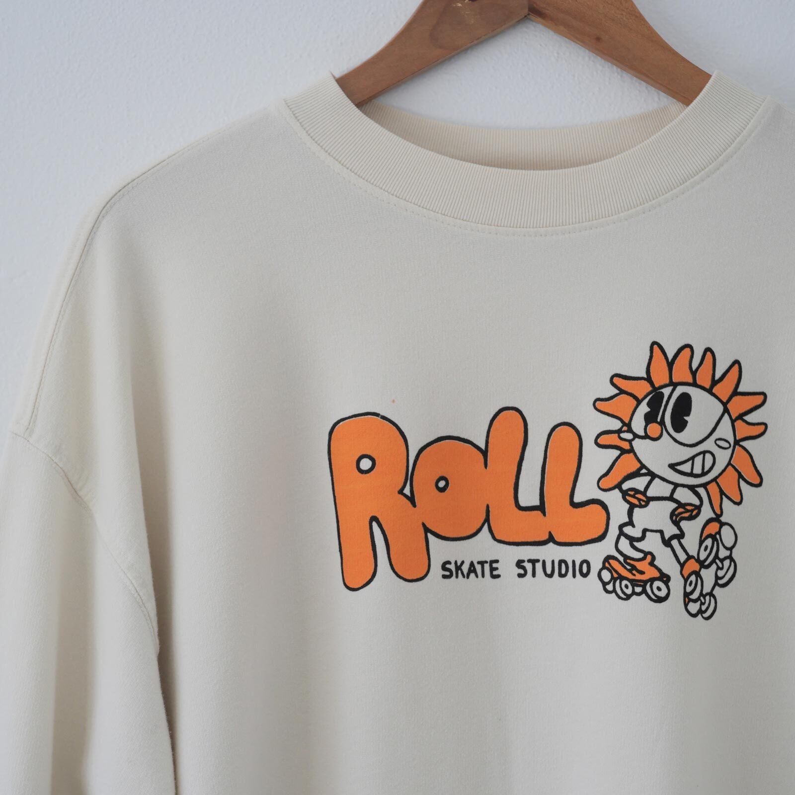 Roll Upcycled / Sunflower Sweatshirt / Cream / XS