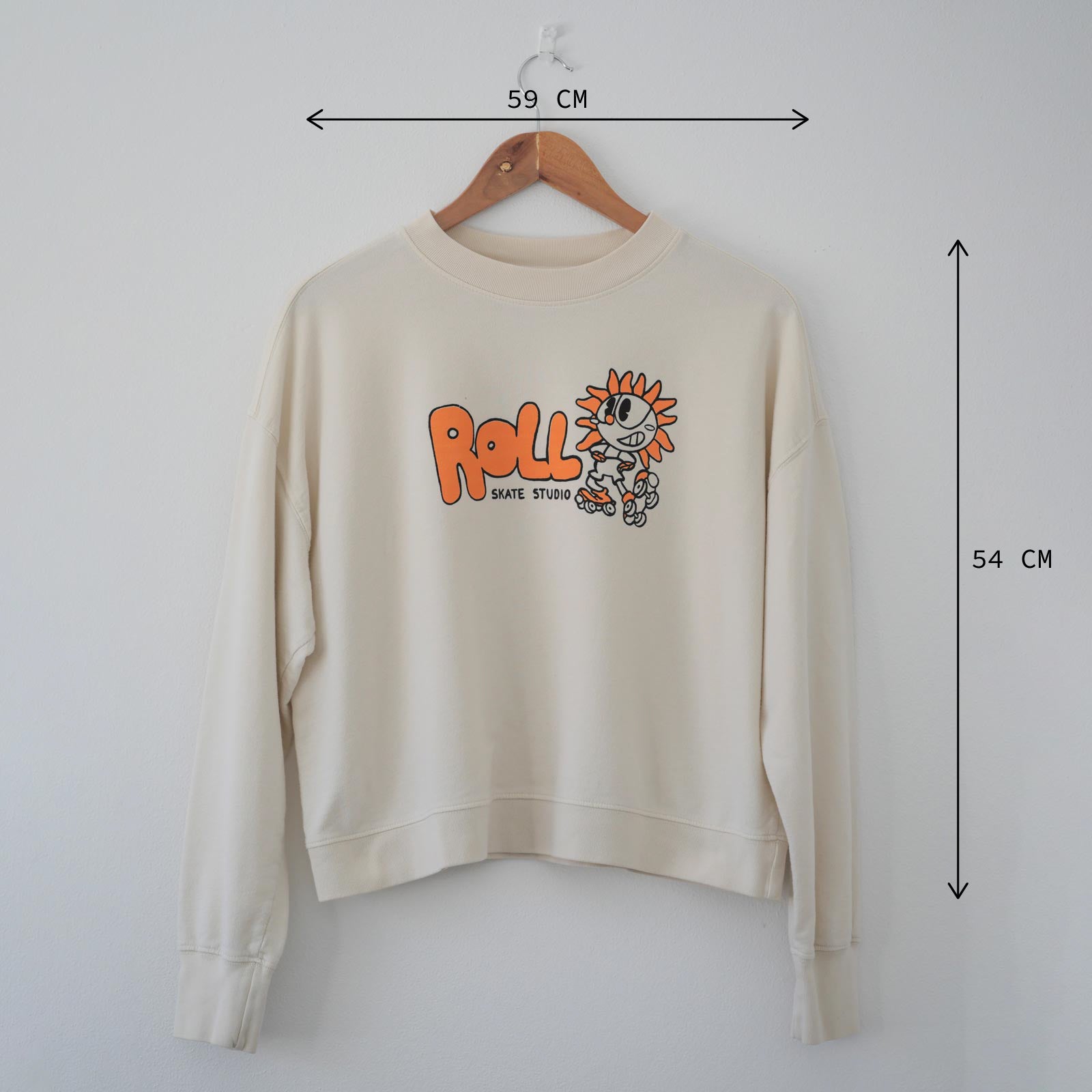 Roll Upcycled / Sunflower Sweatshirt / Cream / XS