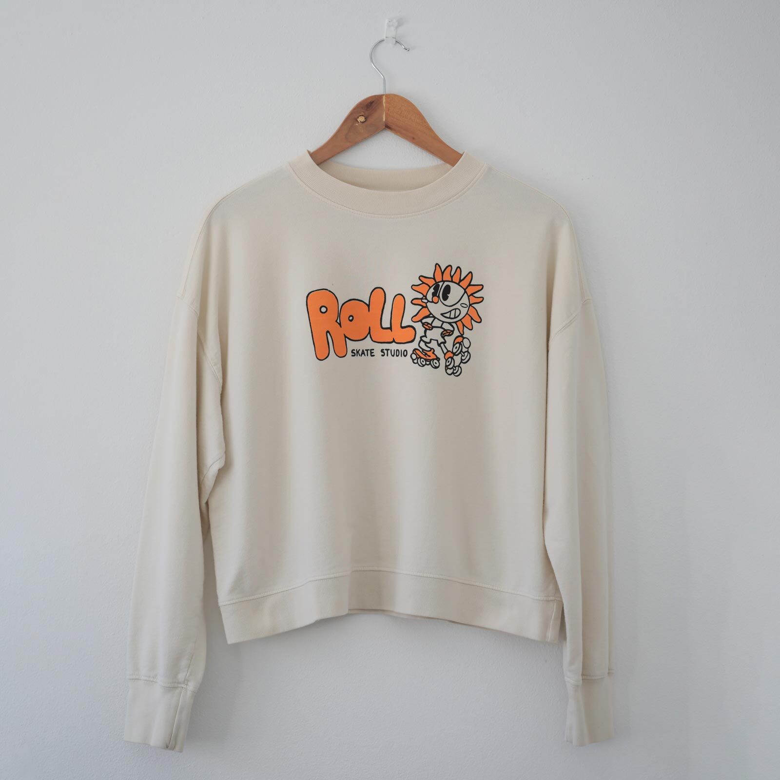 Roll Upcycled / Sunflower Sweatshirt / Cream / XS
