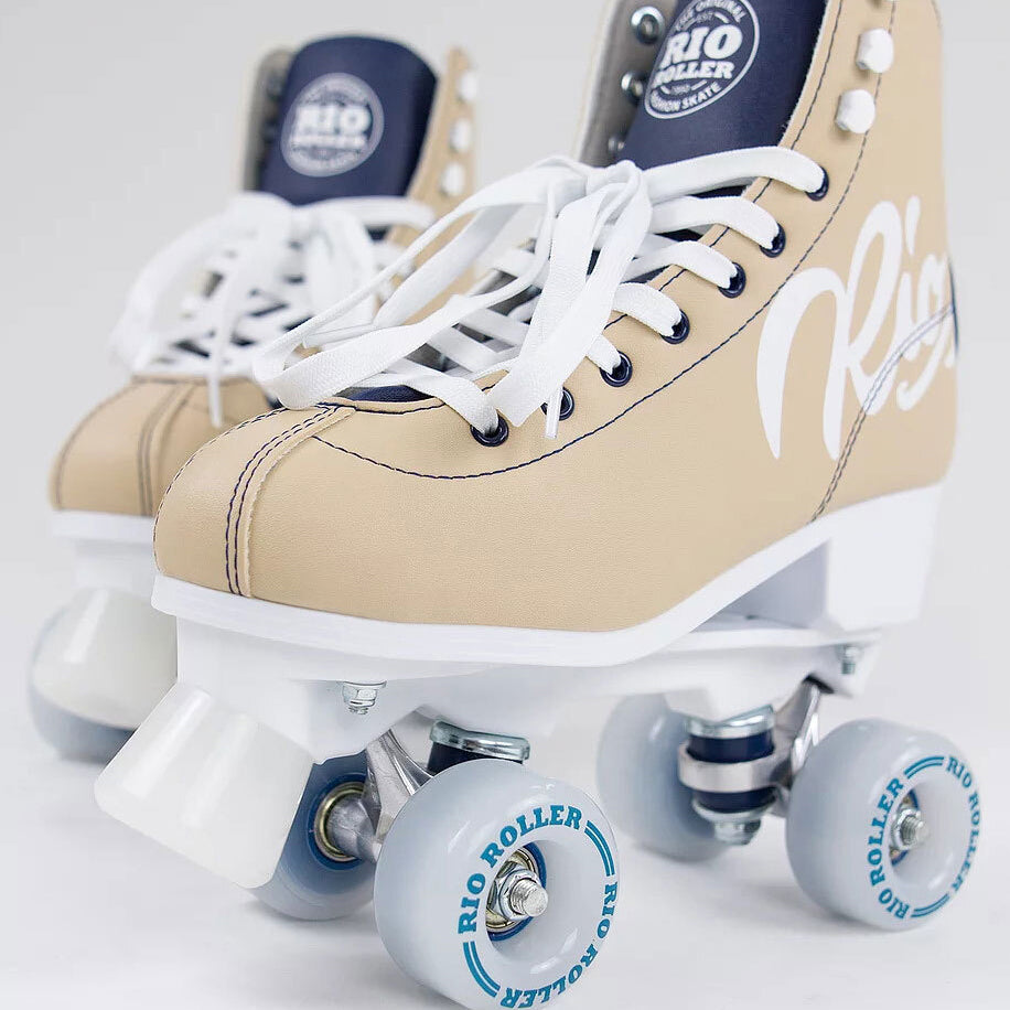 Rio Roller Script Skates / Tan Blue