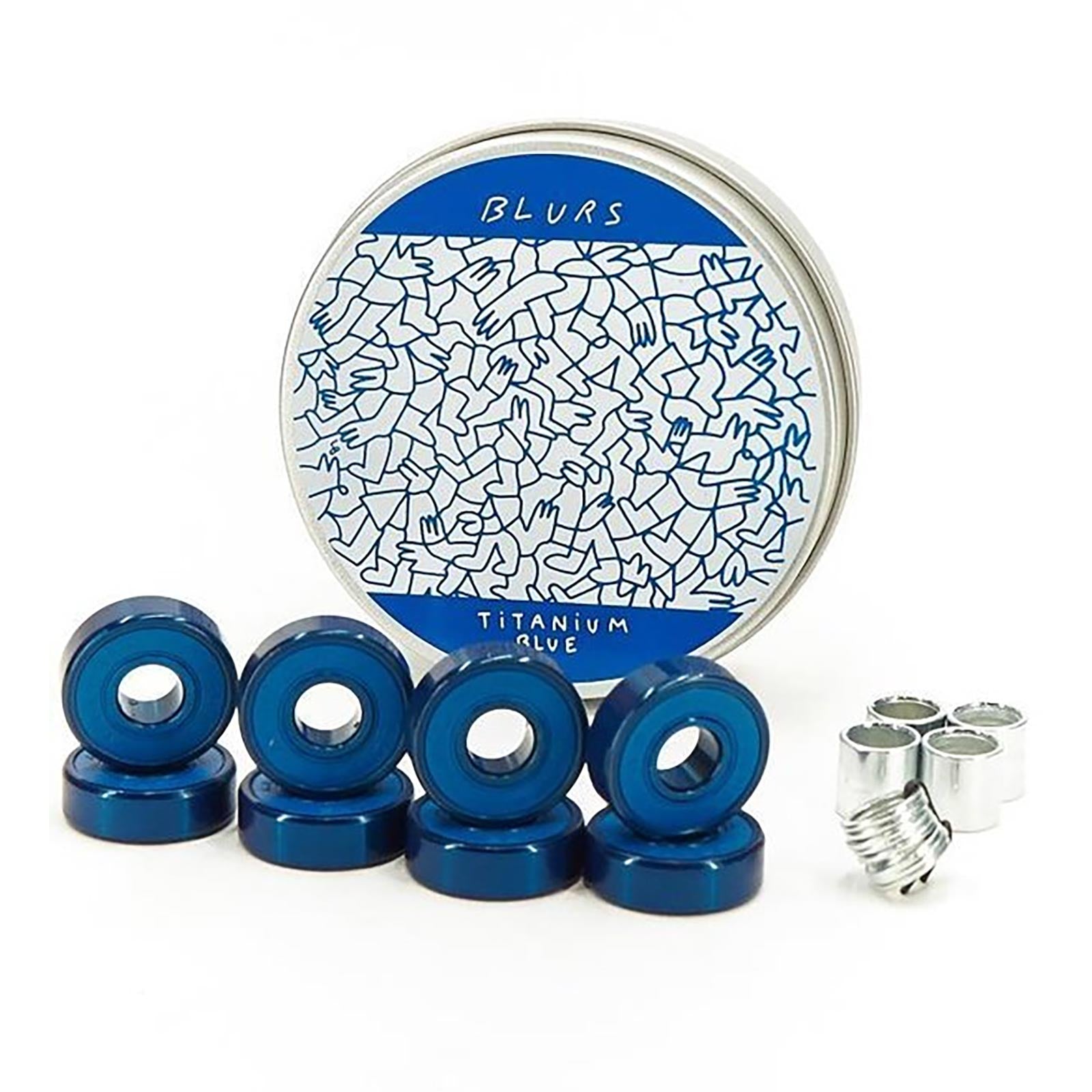 Blurs Bearings Titanium Blue (8 Pack)