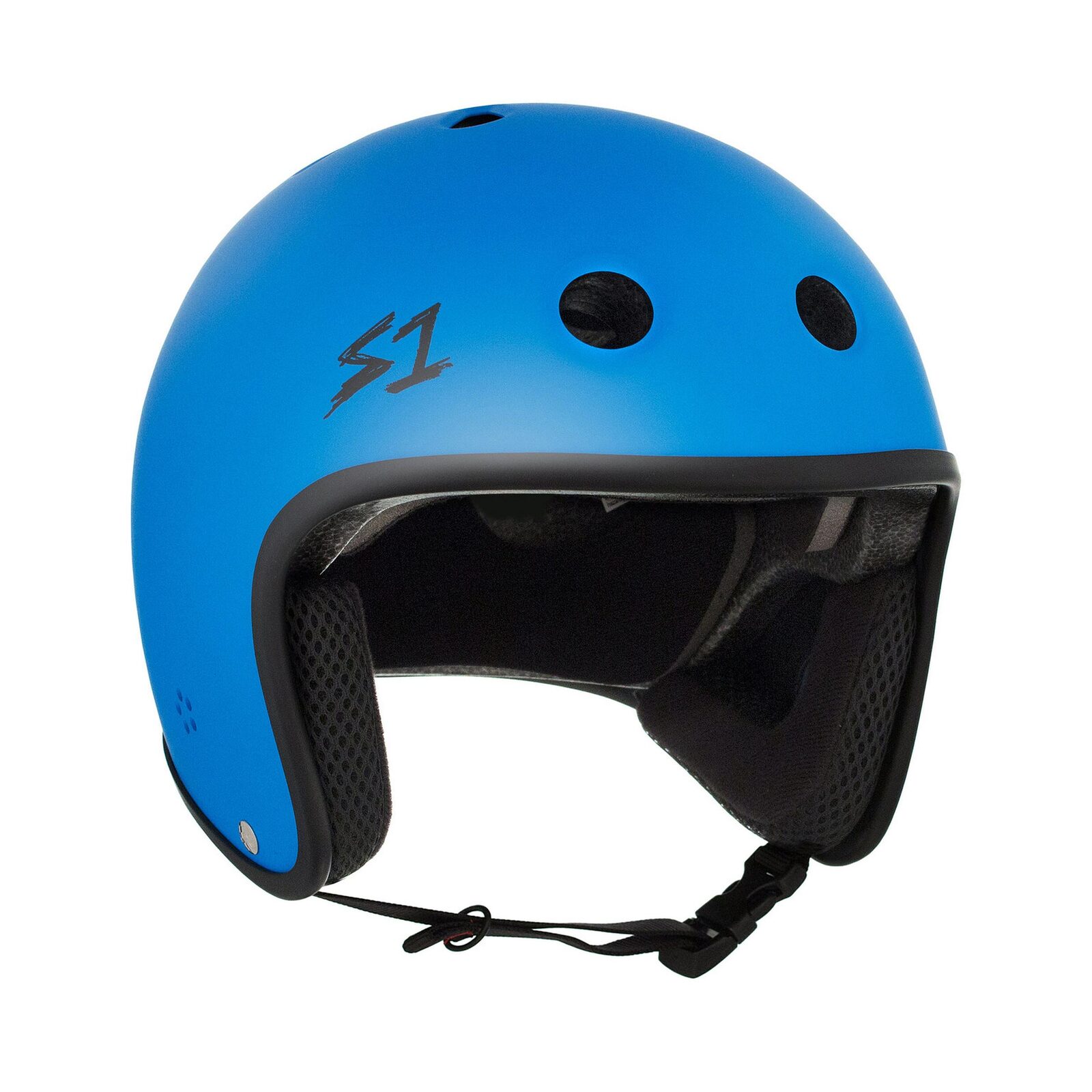 cyan motorcycle helmet S1 Retro Lifer (Certified) / Matte Comfort liner is constructed evergreen-discount-included-products 19in Giant Sedona (M464) Color:MATTE CARBON SMOKE/PRISMATIC PEARL