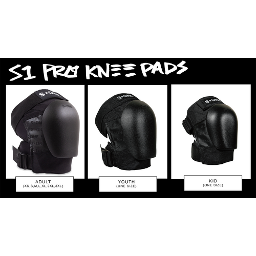 S-One Pro Knee Pads / Kids / Black
