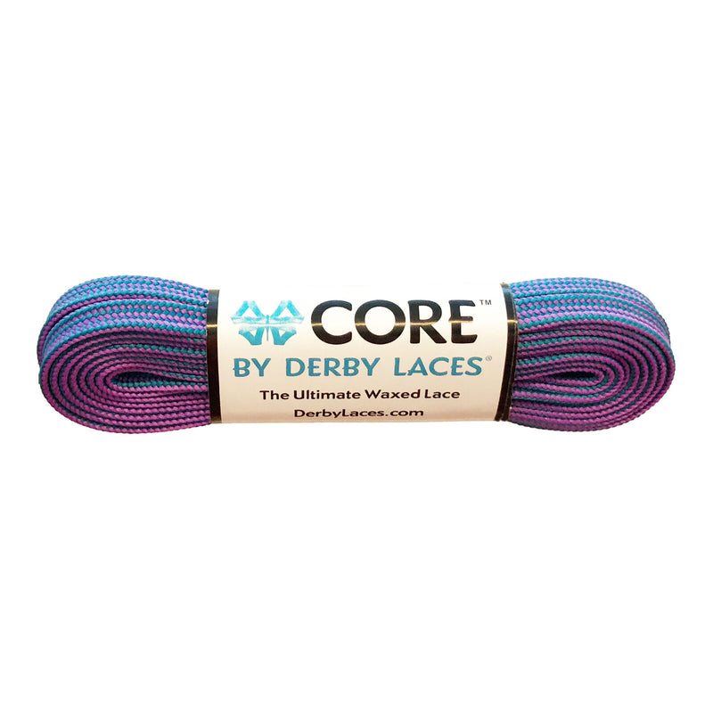 Derby Laces Core / Purple Teal Stripe / 54in (137cm)