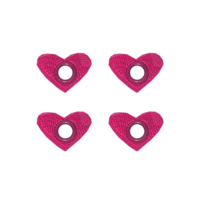 Elsies Embroidered Skate Accessories (4 Pack) / Mini Pink Hearts