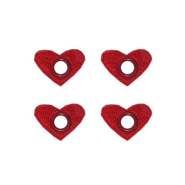 Elsies Embroidered Skate Accessories (4 Pack) / Mini Red Hearts