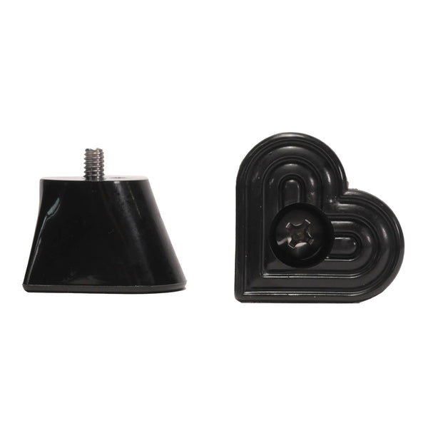 Grindstone Bolt On Heartstopper Toe Stops / Black Metal