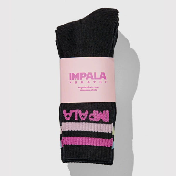 Impala Stripe Socks (3 Pack) / Black