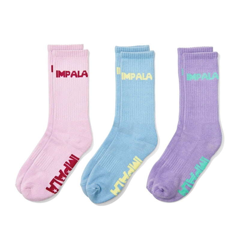 Impala Skate Socks (3 Pack) / Pastel / One Size
