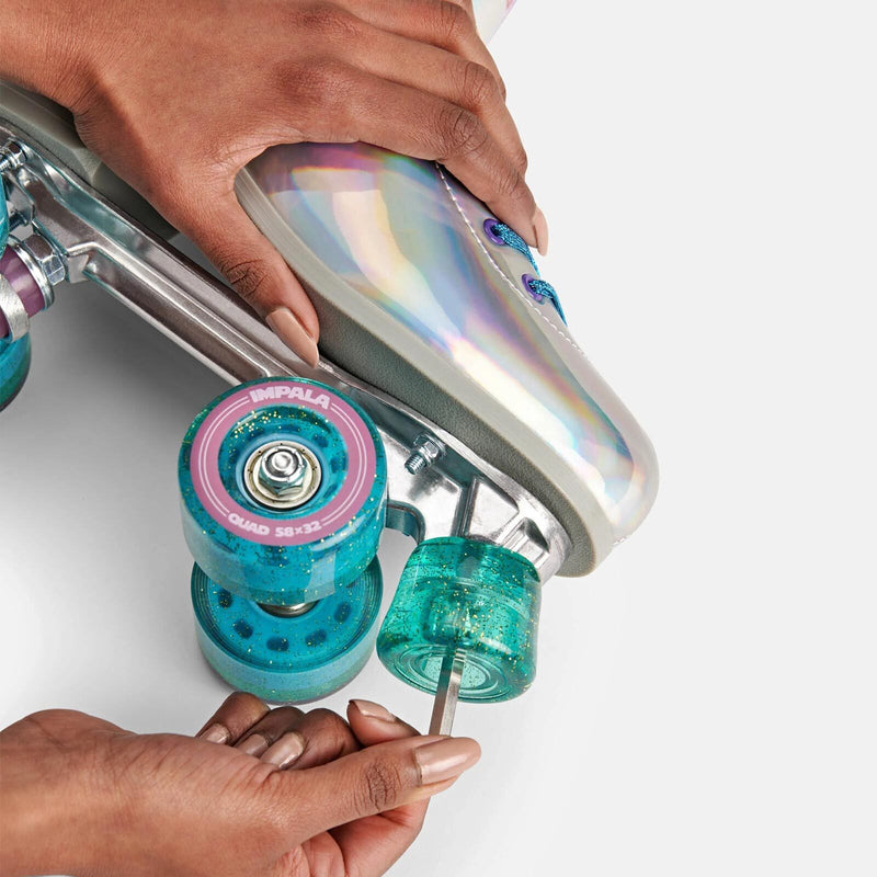 Impala Bolton Toe Stops / Holographic Glitter Shop at Roll Skate Studio