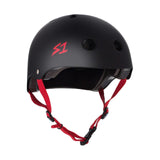 S1 Lifer Helmet (Certified) / Black Matte (Red Straps)