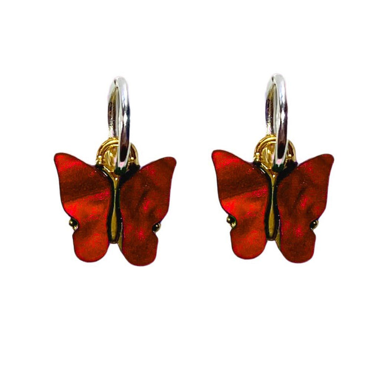One Stop Butterfly Skate Charm (Pair) / Red