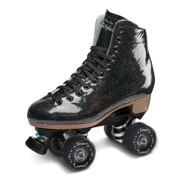 Sure-Grip Stardust Roller Skates / Glitter Black / 9