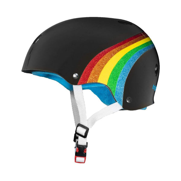 Triple 8 THE Certified Sweatsaver Helmet / Rainbow Sparkle Black
