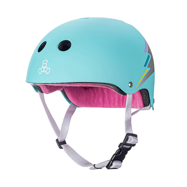 Triple 8 Sweatsaver Helmet (Certified) / Teal Hologram / XS/S
