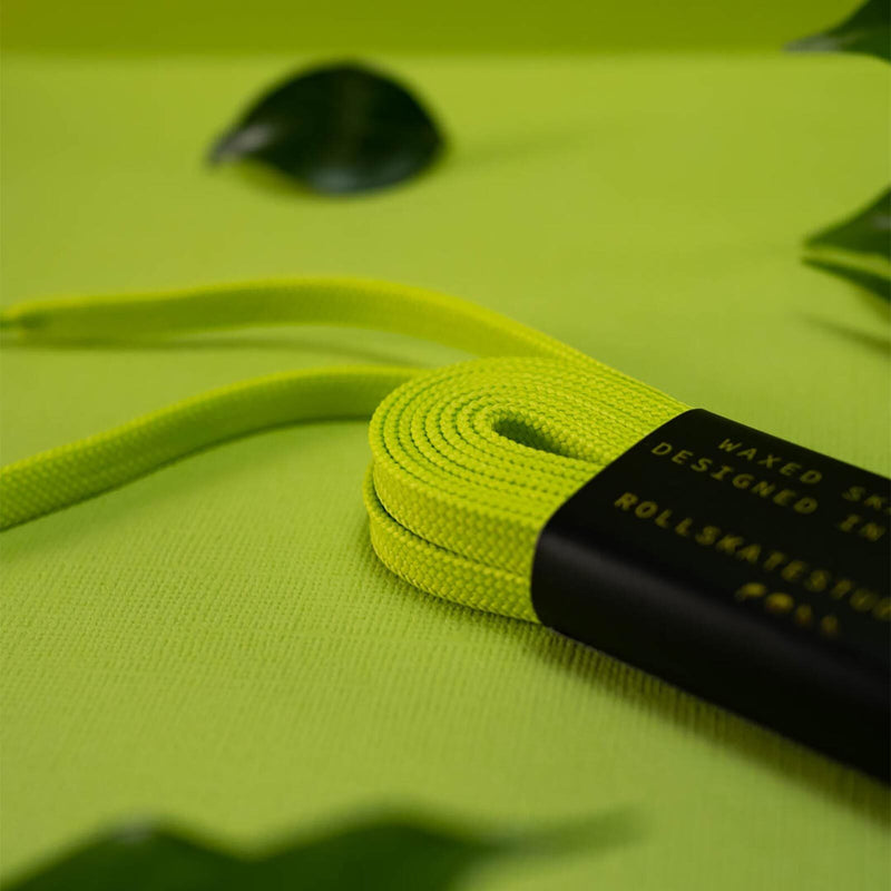 Roll Waxed Skate Laces / Lime Green